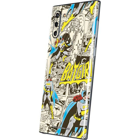 DC Comics Batman Batgirl Vintage Action pose pattern Galaxy Note 10 Skin